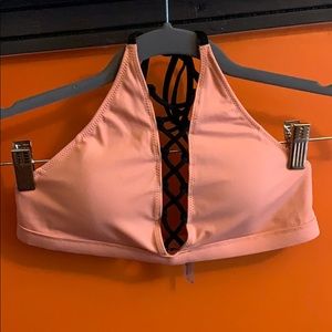 Bathing suit top, peach size small, Pink